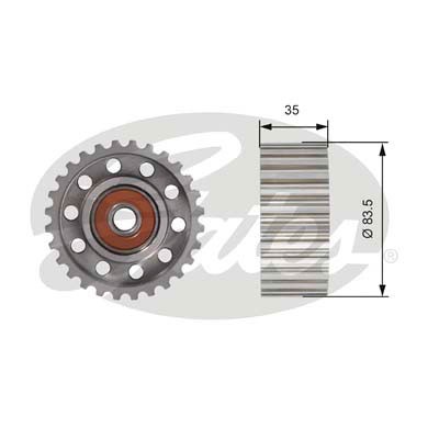 Слика на Лагер затегач паразитен ребраст ремен GATES PowerGrip® T42100 за Toyota Land Cruiser (J7) 2.4 TD (LJ70_, LJ73_) - 86 коњи дизел