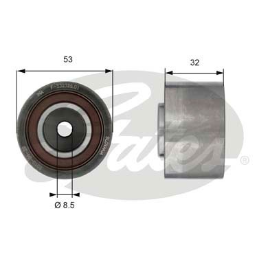 Слика на Лагер затегач паразитен ребраст ремен GATES PowerGrip® T42179 за Volvo S80 Saloon (TS,XY) 2.4 D - 131 коњи дизел