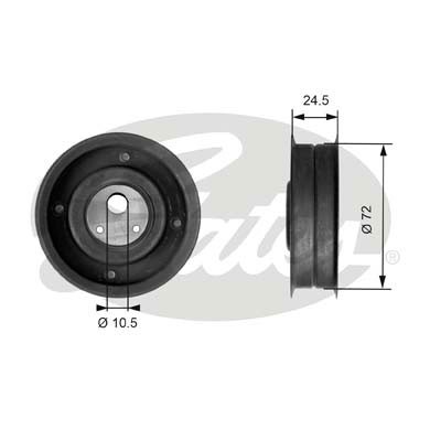 Слика на Лагер затегач ребраст ремен GATES PowerGrip® T41079 за Audi 80 Sedan (89, 89Q, 8A, B3) 2.0 E - 113 коњи бензин