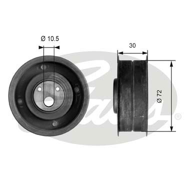 Слика на Лагер затегач ребраст ремен GATES PowerGrip® T41080 за VW Transporter T4 Bus 1.9 D - 60 коњи дизел