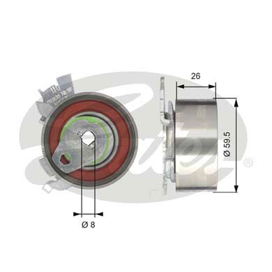 Слика на Лагер затегач ребраст ремен GATES PowerGrip® T43106