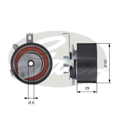 Слика на Лагер затегач ребраст ремен GATES PowerGrip® T43115 за Ford Mondeo 2 (BAP) 2.0 i - 131 коњи бензин