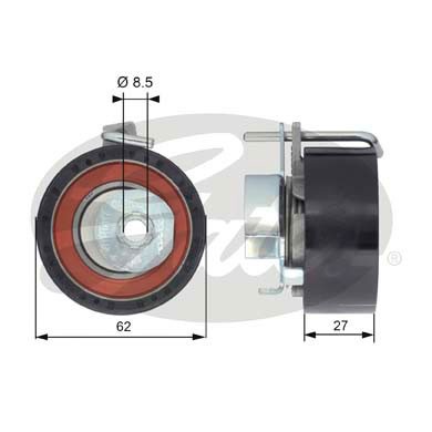 Слика на Лагер затегач ребраст ремен GATES PowerGrip® T43171 за Ford Mondeo 4 Turnier 1.6 Ti - 125 коњи бензин