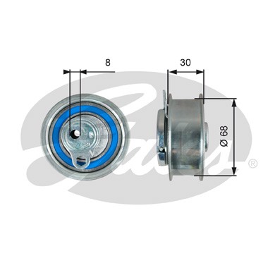 Слика на Лагер затегач ребраст ремен GATES PowerGrip® T43219 за VW Caddy 4 Estate (SAB, SAJ) 2.0 TDI 4motion - 110 коњи дизел