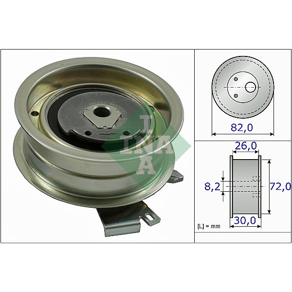 Слика на Лагер затегач ребраст ремен INA 531 0203 20 за VW Jetta 4 Estate (1J6) 2.0 - 115 коњи бензин