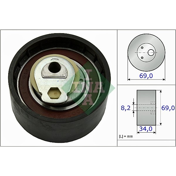 Слика на Лагер затегач ребраст ремен INA 531 0505 10 за камион Iveco Daily 2 Bus Box 35 C 14, 35 S 14 - 136 коњи дизел