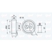 Слика 2 на Лагер затегач ребраст ремен IPD 14-0079