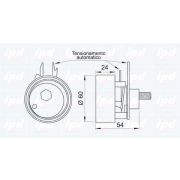 Слика 2 на Лагер затегач ребраст ремен IPD 14-0142