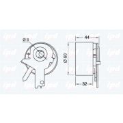 Слика 2 на Лагер затегач ребраст ремен IPD 14-0293