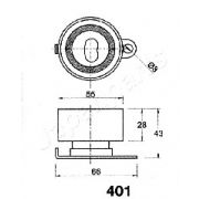 Слика 2 на Лагер затегач ребраст ремен JAPANPARTS BE-401