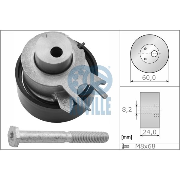 Слика на Лагер затегач ребраст ремен RUVILLE 55456 за VW Jetta 4 Estate (1J6) 1.6 16V - 105 коњи бензин