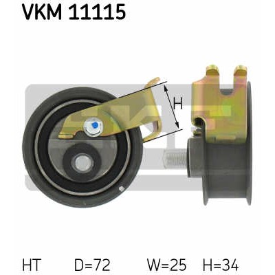 Слика на Лагер затегач ребраст ремен SKF VKM 11115 за VW Jetta 4 (1J2) 1.8 - 125 коњи бензин