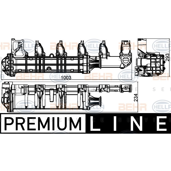 Слика на Ладник, ЕГР систем BEHR HELLA SERVICE PREMIUM LINE 8ME 376 745-401 за камион Mercedes Actros MP4 1833 L - 326 коњи дизел