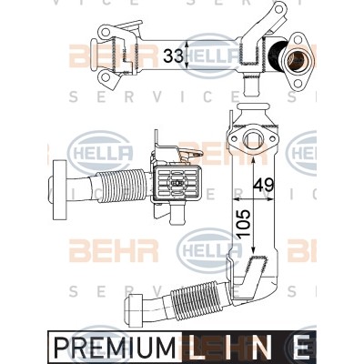 Слика на Ладник, ЕГР систем HELLA BEHR  SERVICE  PREMIUM LINE 8ME 376 750-761 за BMW X3 E83 xDrive 20 d - 177 коњи дизел