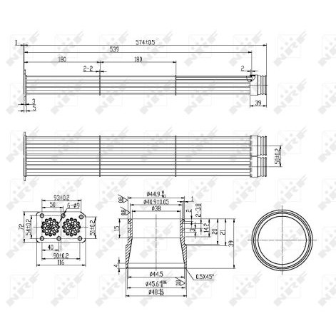 Слика на Ладник, ЕГР систем NRF 48104 за камион MAN TGX 18.360 FHLS, FHLS/M - 360 коњи дизел