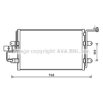 Слика на Ладник за клима AVA QUALITY COOLING AI5130 за VW Jetta 4 (1J2) 1.6 - 102 коњи бензин