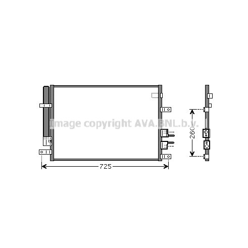 Слика на Ладник за клима AVA QUALITY COOLING ALA5097D за Alfa Romeo 159 Sedan 1.8 TBi - 200 коњи бензин