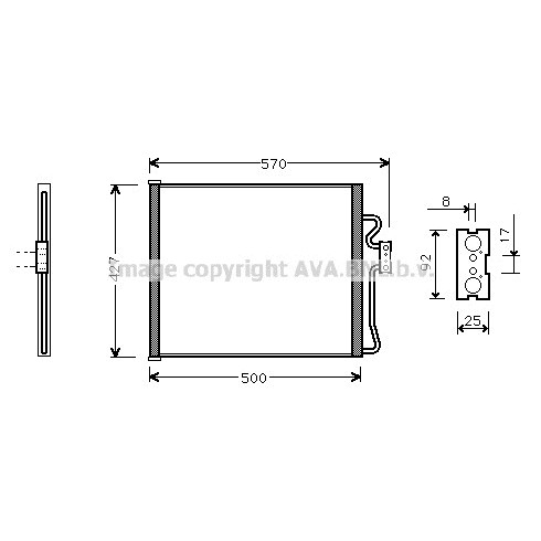 Слика на Ладник за клима AVA QUALITY COOLING BW5192 за BMW 5 Sedan E39 525 tds - 143 коњи дизел