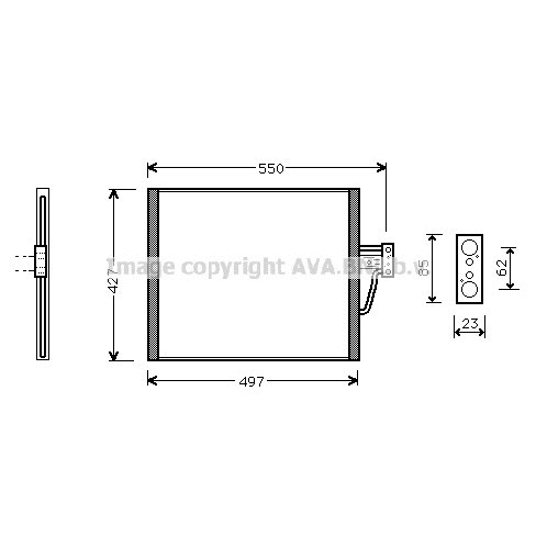 Слика на Ладник за клима AVA QUALITY COOLING BW5213 за BMW 5 Sedan E39 525 tds - 143 коњи дизел