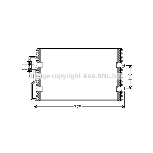 Слика на Ладник за клима AVA QUALITY COOLING CN5093 за Citroen Jumpy U6U 1.9 D 70 - 69 коњи дизел