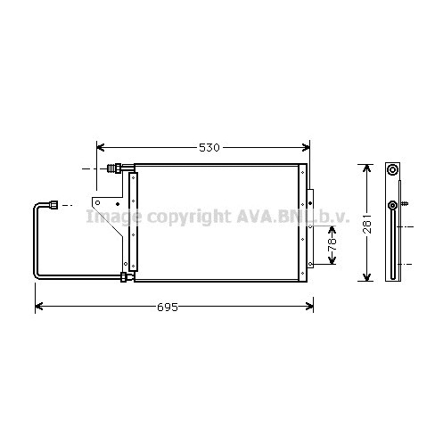 Слика на Ладник за клима AVA QUALITY COOLING CN5095 за Citroen AX Hatchback ZA 14 4x4 - 75 коњи бензин