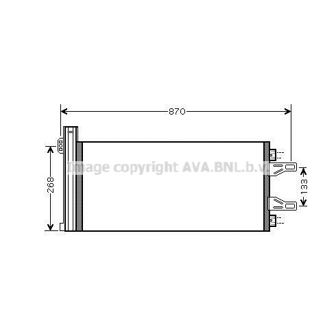 Слика на Ладник за клима AVA QUALITY COOLING CNA5248D за Fiat Ducato BOX 250 140 Natural Power - 136 коњи компресиран природен газ (метан)