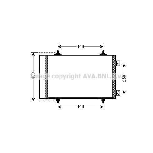 Слика на Ладник за клима AVA QUALITY COOLING CNA5263D за Citroen Jumpy BOX 2.0 HDi 95 - 98 коњи дизел