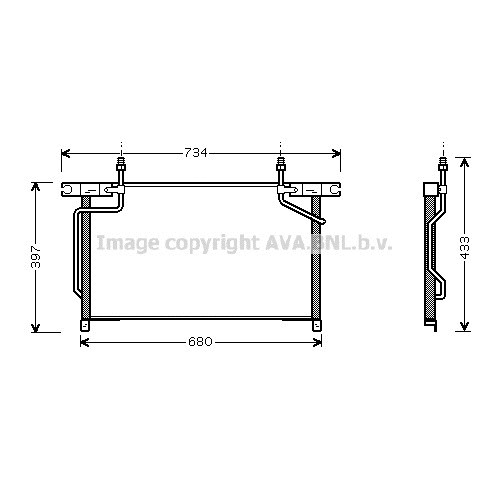 Слика на Ладник за клима AVA QUALITY COOLING DN5213 за Nissan Pick up (D21) 2.4 i 12V - 124 коњи бензин