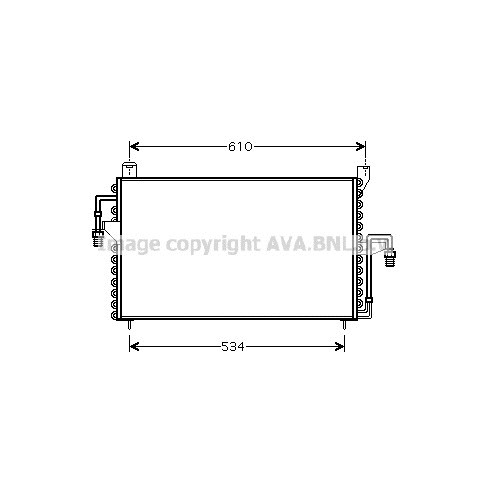 Слика на Ладник за клима AVA QUALITY COOLING FD5186 за Ford Escort 4 Break (AWF, AVF) 1.3 - 69 коњи бензин