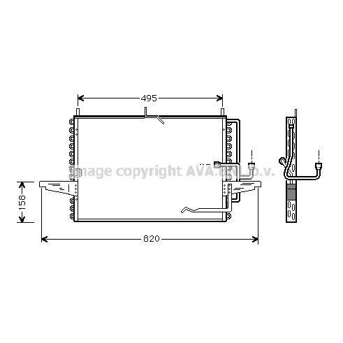 Слика на Ладник за клима AVA QUALITY COOLING FD5255 за Ford Sierra Estate (BNG) 1.6 - 75 коњи бензин