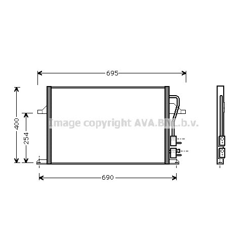 Слика на Ладник за клима AVA QUALITY COOLING FD5259 за Ford Mondeo MK 2 Saloon (BFP) 2.5 ST 200 - 205 коњи бензин