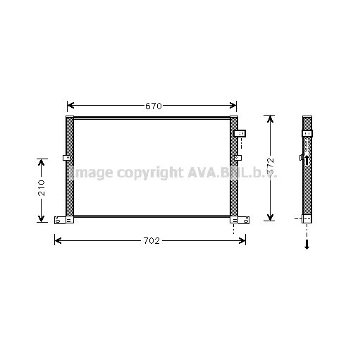 Слика на Ладник за клима AVA QUALITY COOLING FD5334 за Ford Mondeo 3 Clipper (BWY) 2.5 V6 24V - 170 коњи бензин