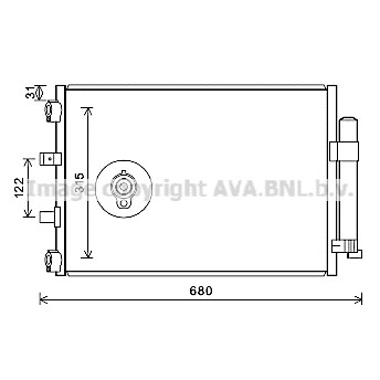 Слика на Ладник за клима AVA QUALITY COOLING FD5487D за Ford Focus 3 Hatchback 1.6 TDCi - 115 коњи дизел