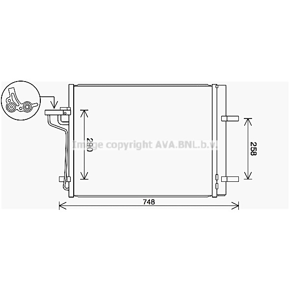 Слика на Ладник за клима AVA QUALITY COOLING FD5647D за Ford Kuga 2 Van 2.0 TDCi 4x4 - 150 коњи дизел