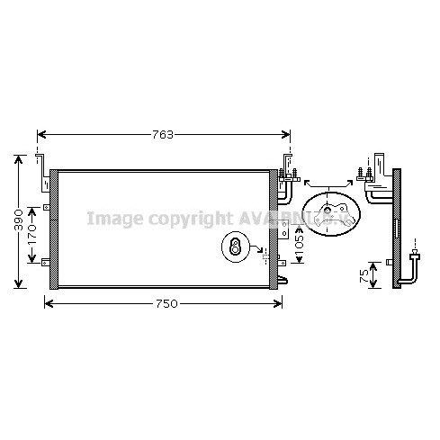 Слика на Ладник за клима AVA QUALITY COOLING HY5135 за Hyundai XG 30 - 188 коњи бензин