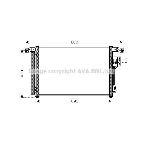 Слика на Ладник за клима AVA QUALITY COOLING HY5175D за Hyundai Santa Fe 2 (CM) 2.2 CRDi - 155 коњи дизел