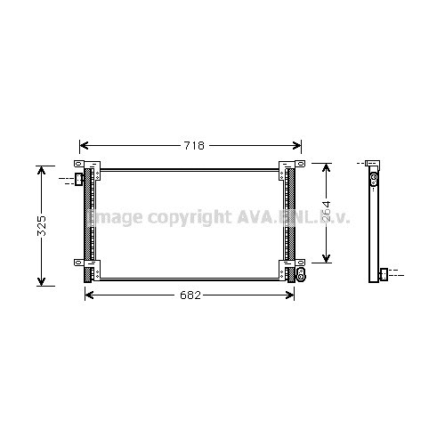 Слика на Ладник за клима AVA QUALITY COOLING IVA5044 за камион Iveco Daily 2 Bus Box 2.8 CNG - 106 коњи компресиран природен газ (метан)