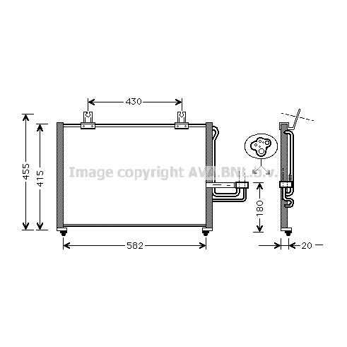 Слика на Ладник за клима AVA QUALITY COOLING KA5026 за Kia Carens 1 (FC) 1.8 i - 110 коњи бензин