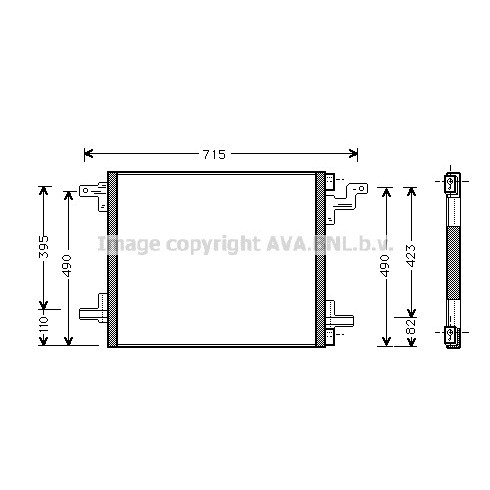 Слика на Ладник за клима AVA QUALITY COOLING MS5270 за Mercedes ML-class (w163) ML 430 (163.172) - 272 коњи бензин