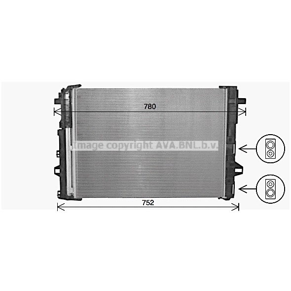 Слика на Ладник за клима AVA QUALITY COOLING MS5716D за Mercedes CLA Coupe (c117) CLA 250 (117.344) - 211 коњи бензин