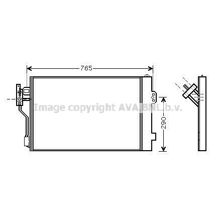 Слика на Ладник за клима AVA QUALITY COOLING MSA5352D за Mercedes Vito BOX (w639) 123 (639.603) - 231 коњи бензин