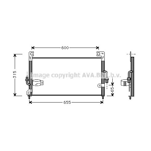 Слика на Ладник за клима AVA QUALITY COOLING MT5118 за Mitsubishi Eclipse Coupe (D3) 2000 GS 16V (D32A) - 146 коњи бензин