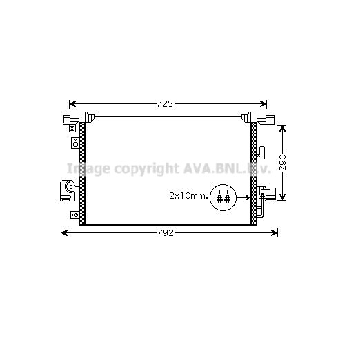 Слика на Ладник за клима AVA QUALITY COOLING MT5210D за Mitsubishi Lancer Ex Sportback (CX A) 1.5 Bifuel - 109 коњи Бензин/Автогаз (LPG)