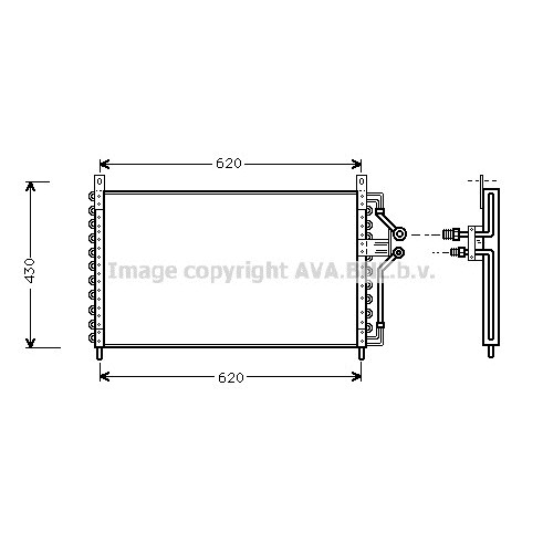 Слика на Ладник за клима AVA QUALITY COOLING OL5226 за Opel Senator B 3.0 i - 177 коњи бензин