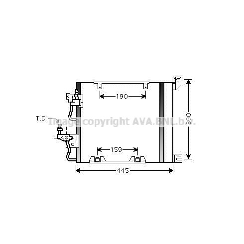 Слика на Ладник за клима AVA QUALITY COOLING OL5368D за Opel Astra H GTC 1.9 CDTi 16V - 120 коњи дизел