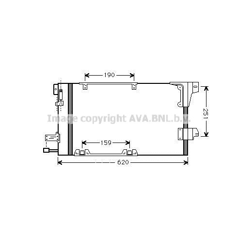 Слика на Ладник за клима AVA QUALITY COOLING OLA5251D за Opel Astra G Coupe 2.0 16V Turbo - 190 коњи бензин