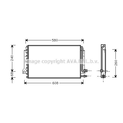 Слика на Ладник за клима AVA QUALITY COOLING PR5024 за Porsche 944 2.5 - 160 коњи бензин