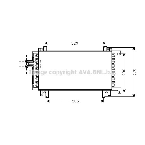 Слика на Ладник за клима AVA QUALITY COOLING RT5184 за Renault 21 Savanna 1.7 (K48E) - 94 коњи бензин