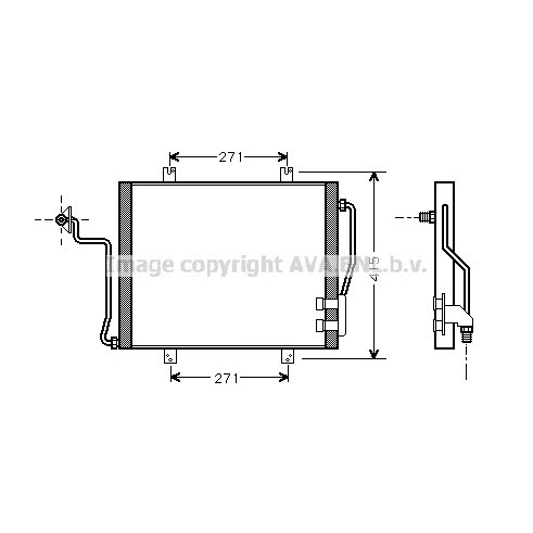 Слика на Ладник за клима AVA QUALITY COOLING RT5191 за Renault 19 II Hatchback 1.8 16V (B/C53D) - 135 коњи бензин