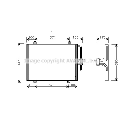 Слика на Ладник за клима AVA QUALITY COOLING RT5201 за Renault Megane Scenic (JA01) 2.0 RXE 4x4 - 114 коњи бензин